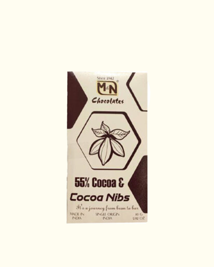 55% Pure Dark Chocolate with Cocoa Nibs